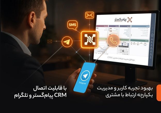 بهبود تجربه کاربر و مدیریت یکپارچه ارتباط با مشتری با قابلیت اتصال CRM پیام‌گستر و تلگرام