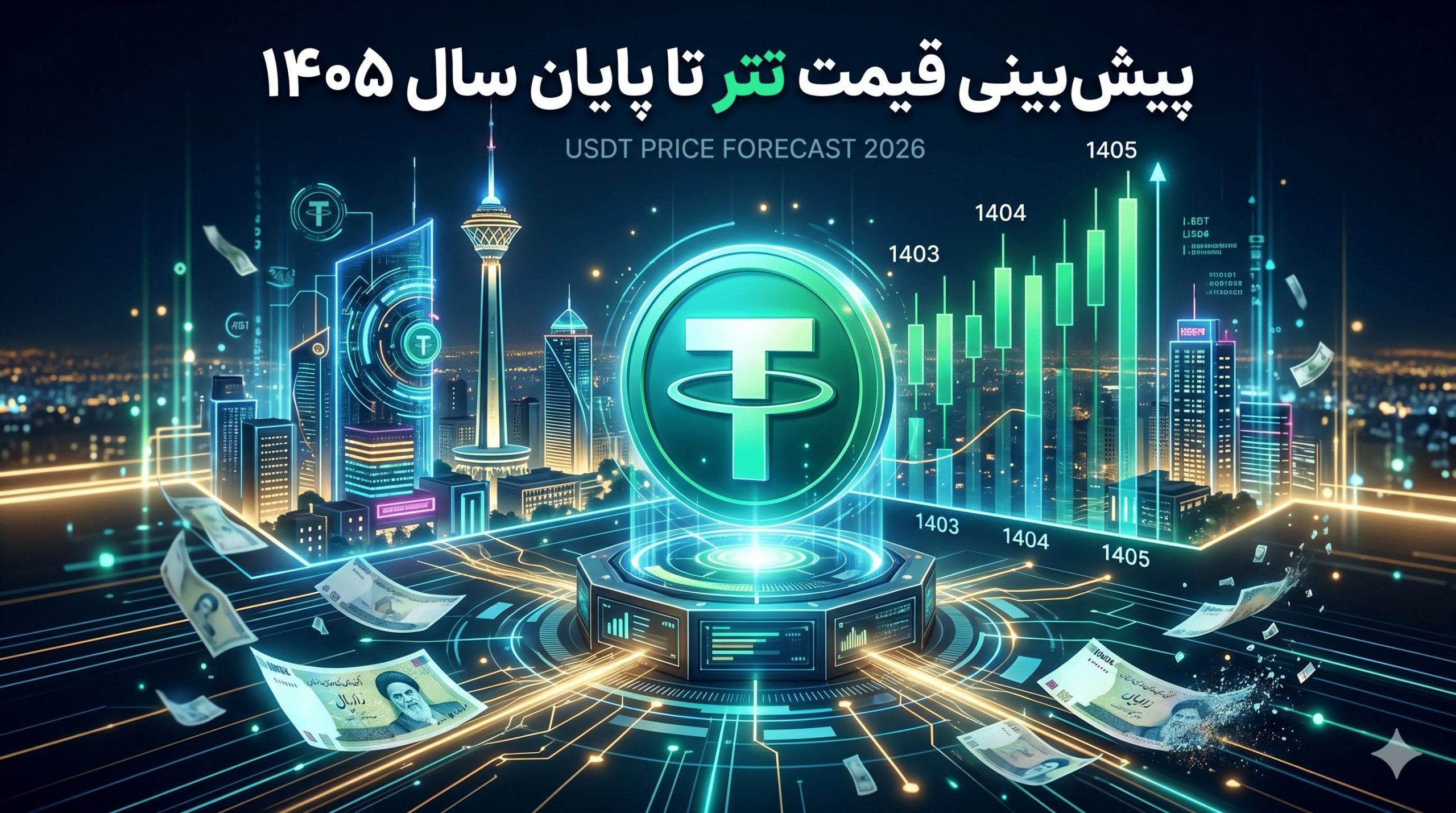 پیش بینی قیمت تتر تا پایان سال 1405؛ بررسی انواع سناریوها